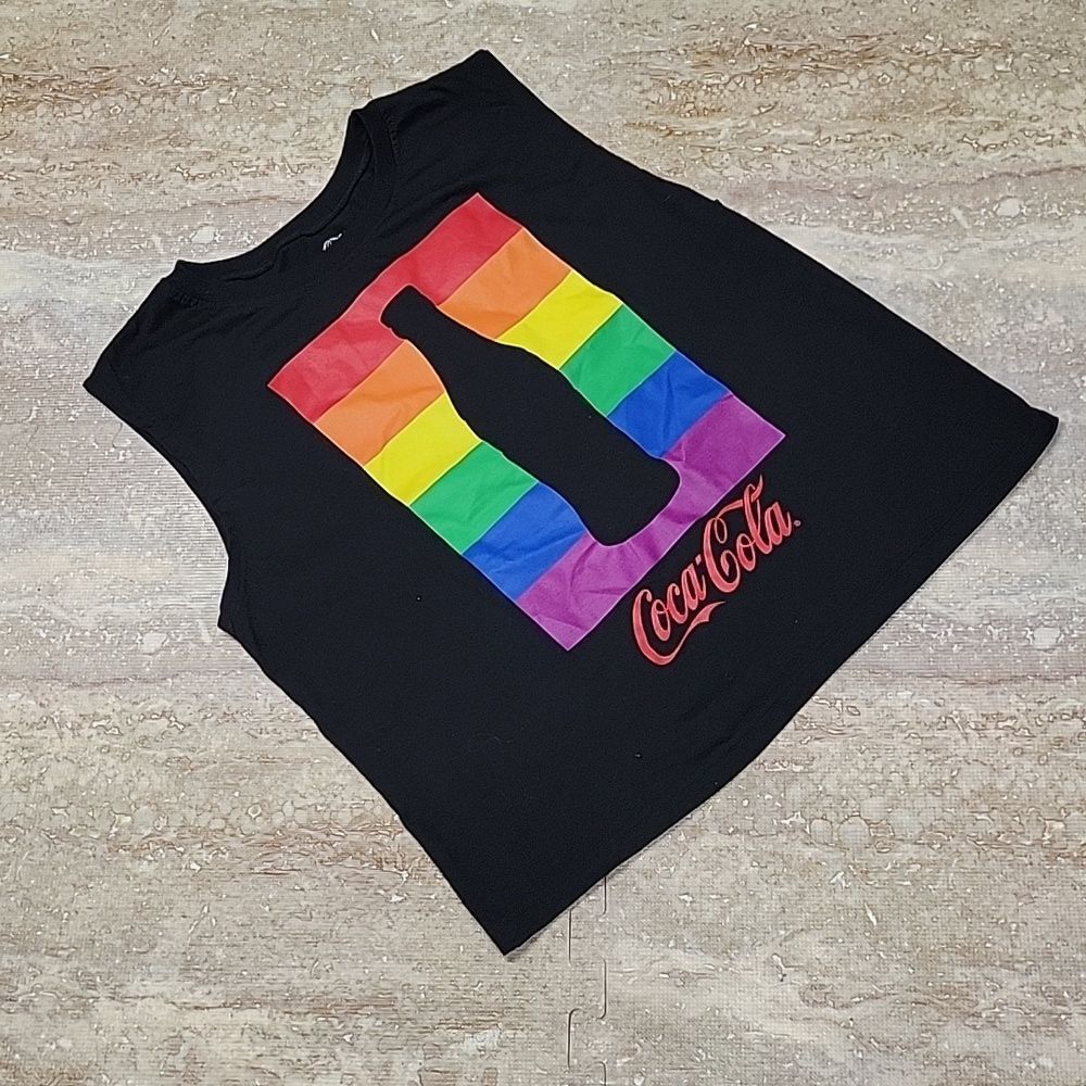 COCA COLA YOUTH RAINBOW TEE SIZE XL